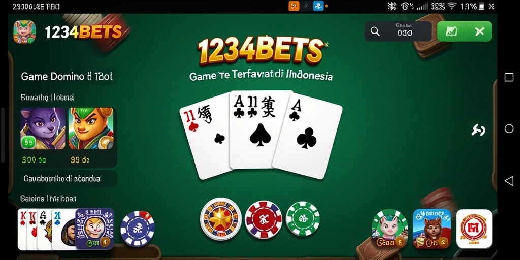 Screenshot gameplay Domino dari 1234BETS yang seru dan interaktif.