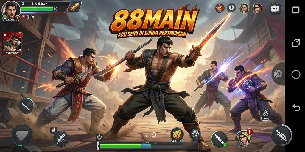 Tampilan gameplay seru dan penuh aksi di 88MAIN.