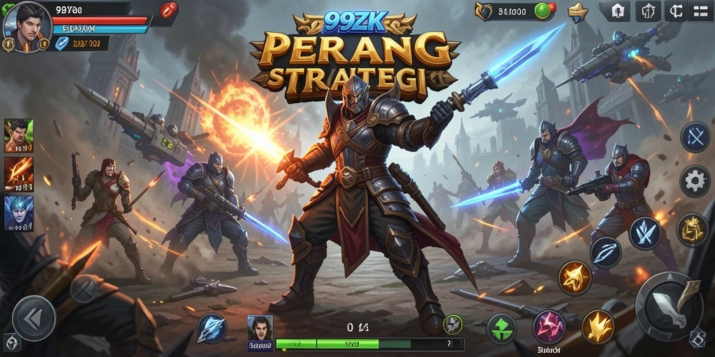 Tampilan gameplay 99ZK dengan aksi strategi yang mendebarkan.