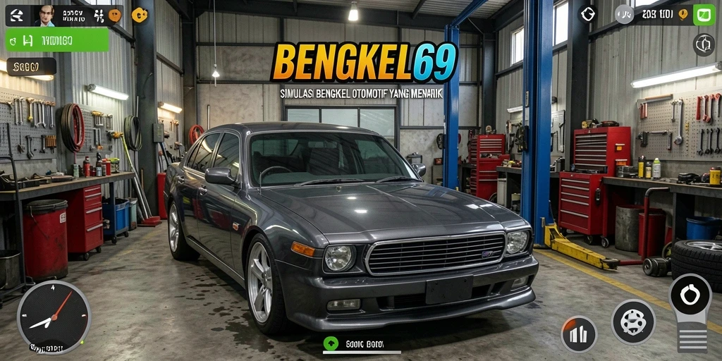 Tampilan gameplay menarik dalam BENGKEL69 yang mencerminkan pengalaman simulasi.