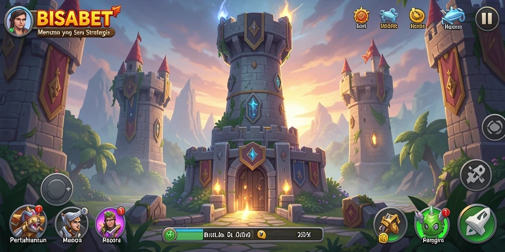 Tampilan gameplay Tower Defense yang mendebarkan dan strategis.
