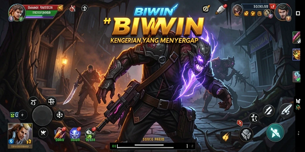 Tampilan gameplay mencekam di BIWIN dengan suasana gelap.