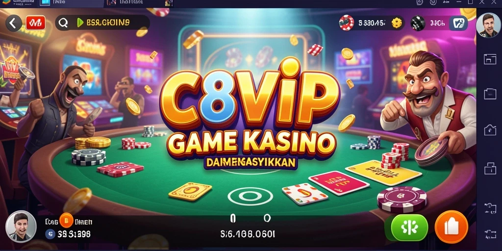 Gameplay seru C8VIP yang menampilkan dealer langsung dan permainan interaktif.