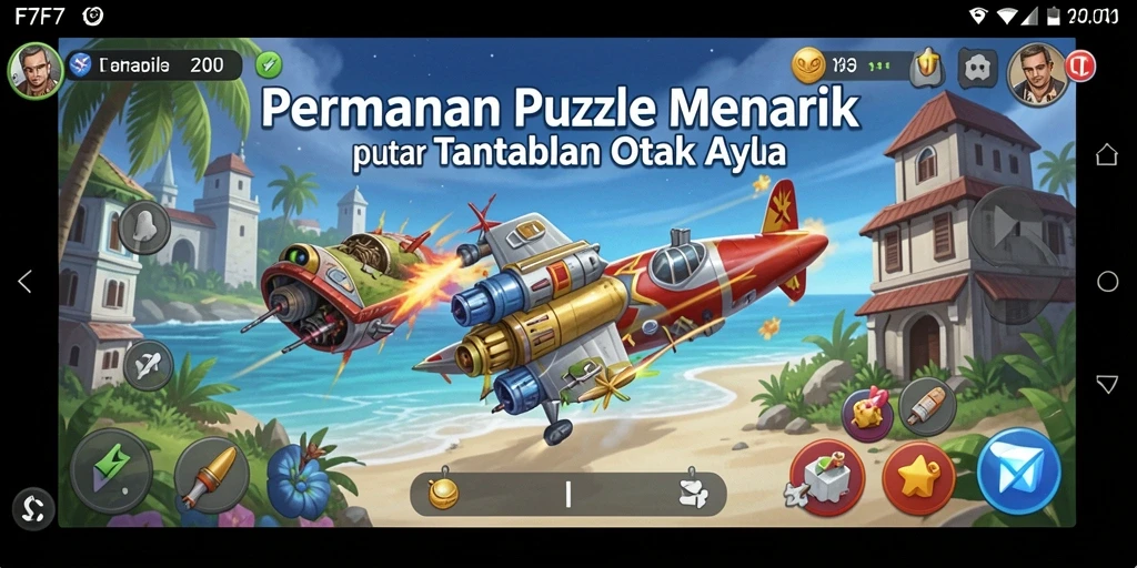 Tampilan menarik gameplay F7F7 dengan tantangan Puzzle.