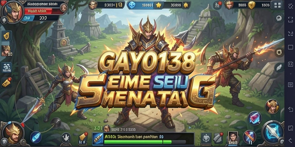 Screenshot GAYO138 menampilkan pertempuran seru di dalam game SLG.