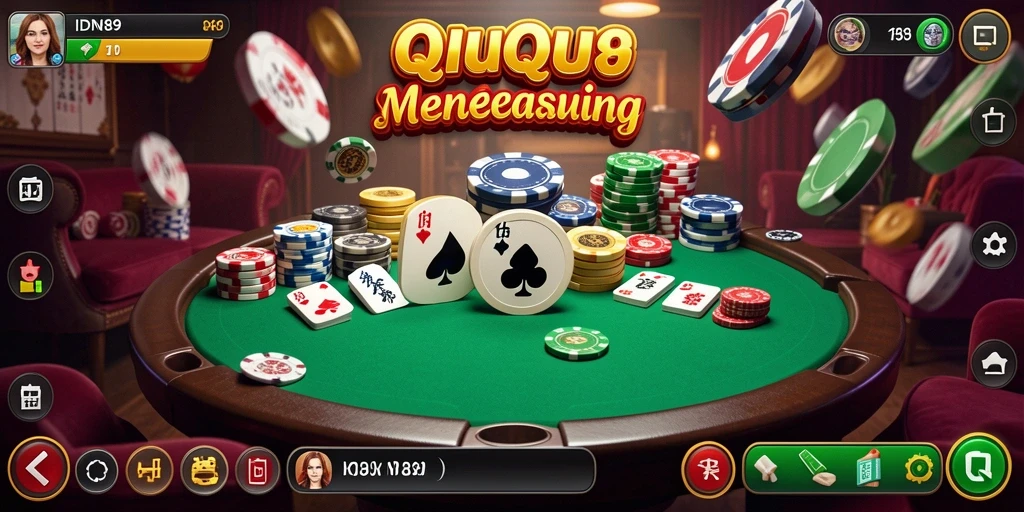 Screenshot gameplay QiuQiu IDN89 yang mendebarkan.