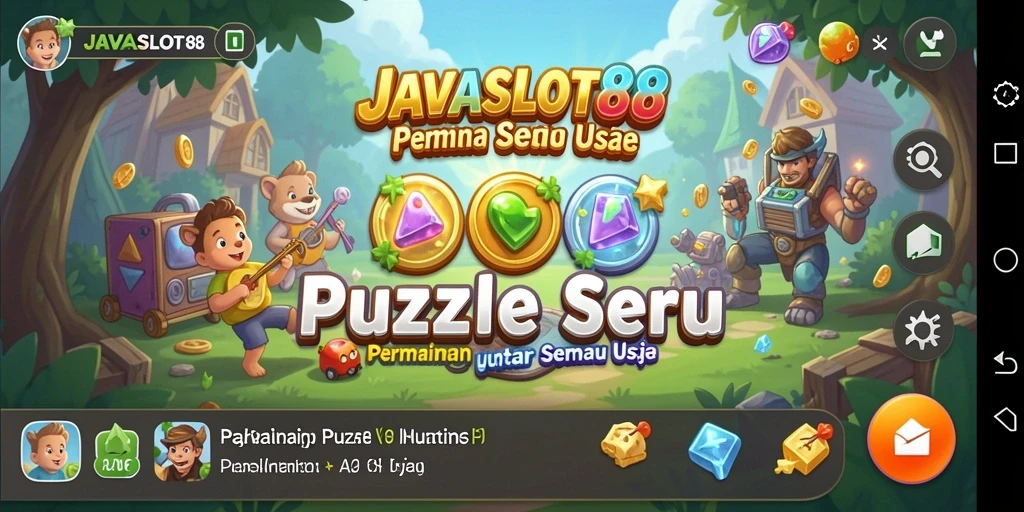 Screenshot gameplay <strong>JAVASLOT88</strong> dengan tantangan puzzle yang menarik.