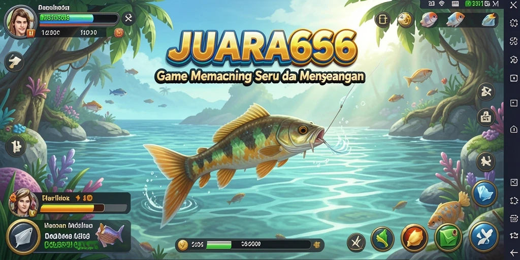 Screenshot gameplay JUARA666 menampilkan aksi memancing yang mendebarkan.