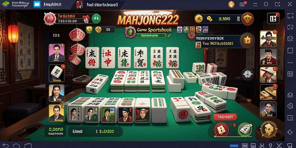 Tampilan gameplay <strong>MAHJONG222</strong> dengan antarmuka pengguna yang menarik dan interaktif.