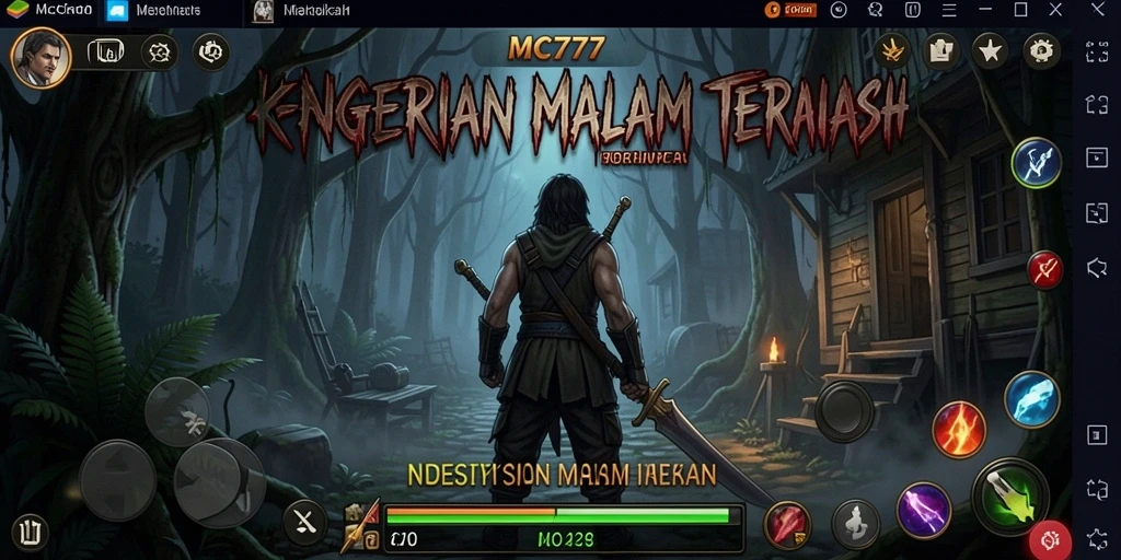 Screenshot MC777 menampilkan aksi mendebarkan dengan makhluk menyeramkan.