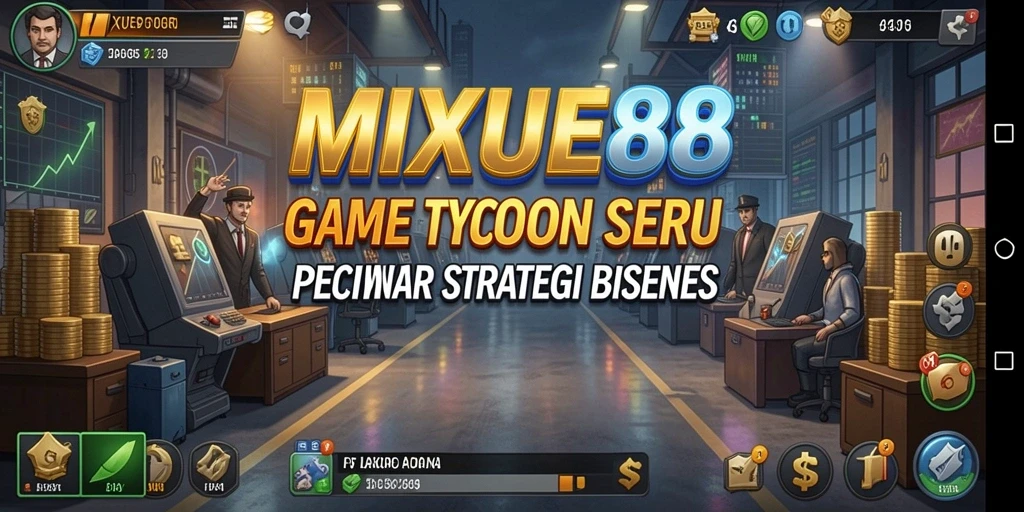 Tangkapan layar MIXUE88 menampilkan gameplay seru dalam membangun kerajaan bisnis.