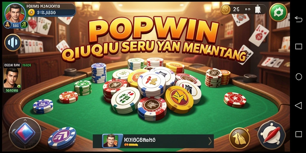Tampilan gameplay seru di dalam aplikasi QiuQiu.