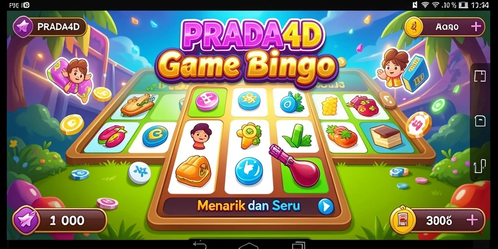 Tampilan gameplay seru dari PRADA4D yang penuh aksi Bingo.