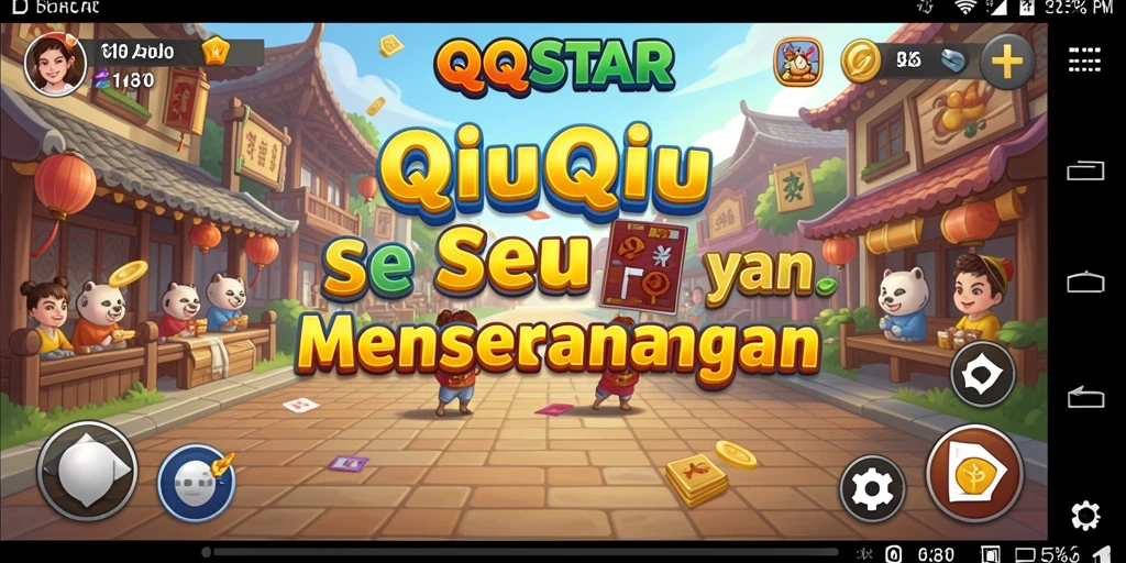 Tampilan gameplay QiuQiu yang seru dan kompetitif di QQSTAR.