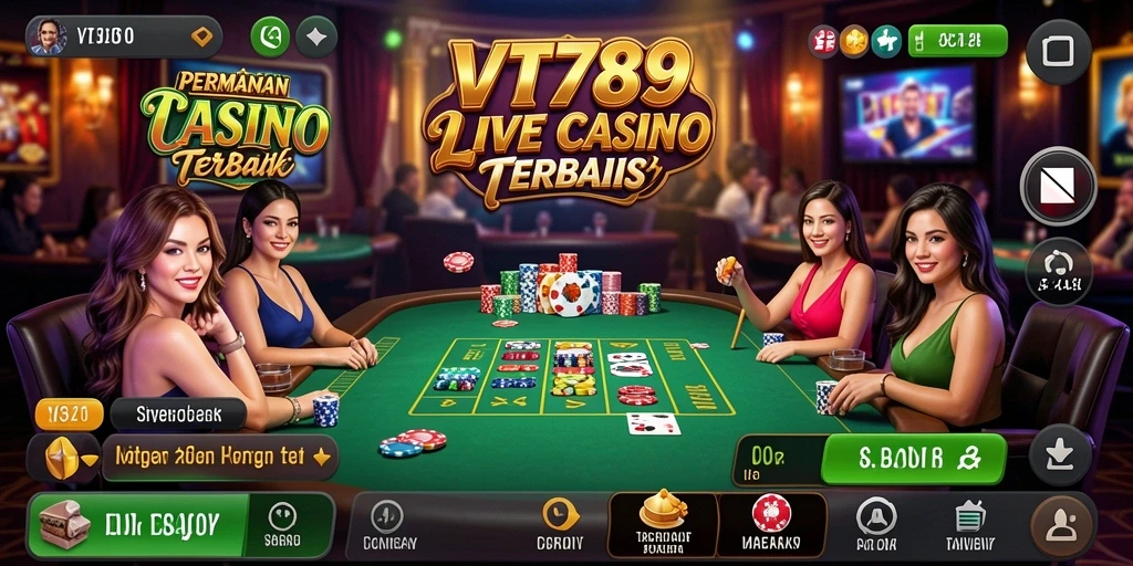 Tampilan gameplay Live Casino yang mendebarkan dan interaktif.