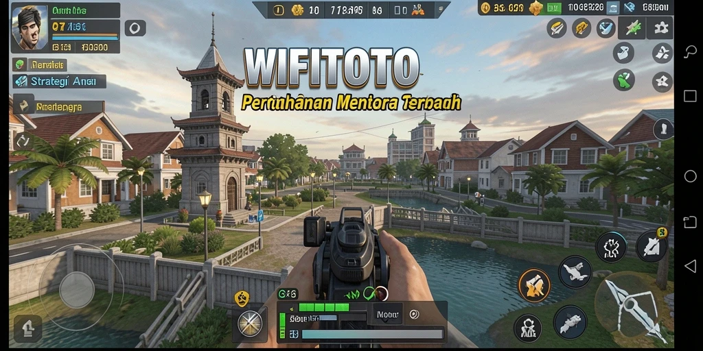 Screenshot WIFITOTO dengan tampilan menara dan pertempuran seru.