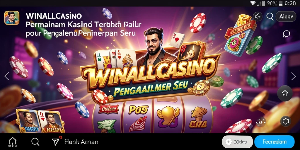 Tampilan gameplay menarik dari WINALLCASINO dengan suasana Kasino.